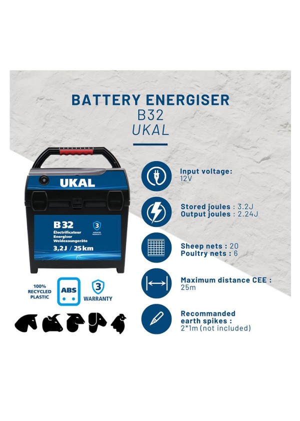Συσκευή ηλεκτρικής περίφραξης 3,2 joule/12v